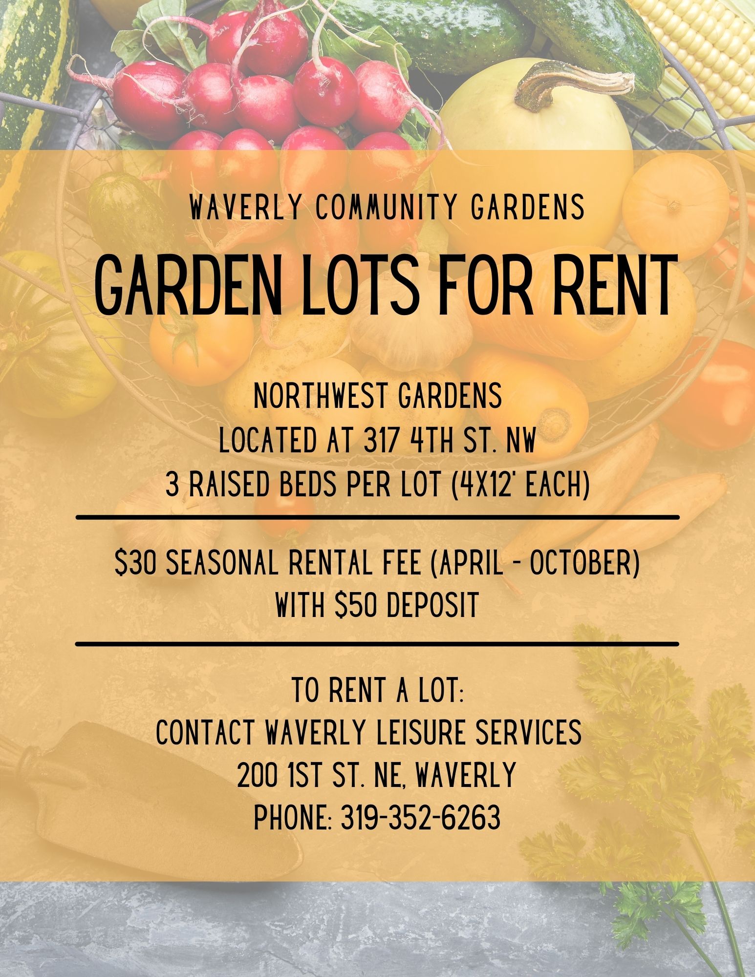 Community Garden Lots for Rent The City of Waverly